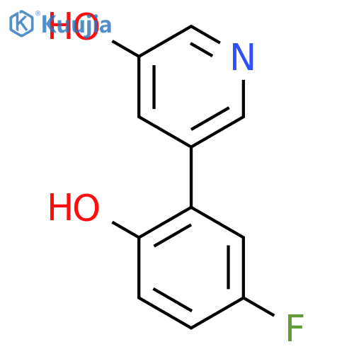 5-(5-Fluoro-2-hydroxyphenyl)pyridin-3-ol structure