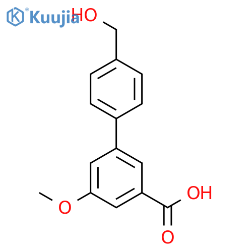 3-(4-Hydroxymethylphenyl)-5-methoxybenzoic acid structure
