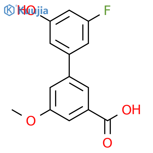 3-(3-Fluoro-5-hydroxyphenyl)-5-methoxybenzoic acid structure