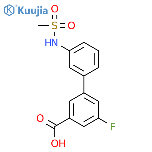 5-Fluoro-3-(3-methylsulfonylaminophenyl)benzoic acid structure