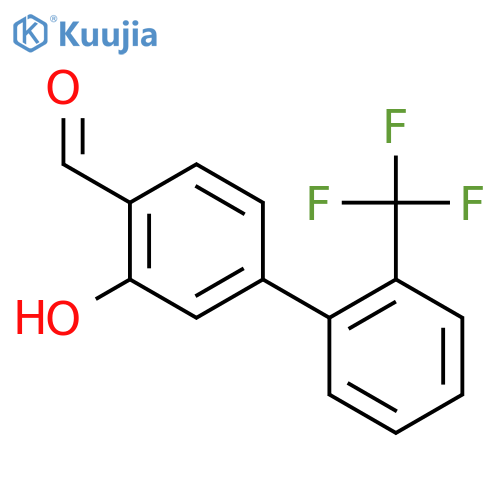 2-hydroxy-4-[2-(trifluoromethyl)phenyl]benzaldehyde structure