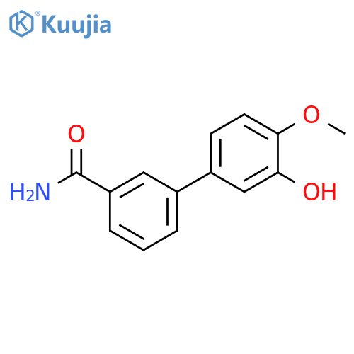 [1,1'-Biphenyl]-3-carboxamide, 3'-hydroxy-4'-methoxy- structure