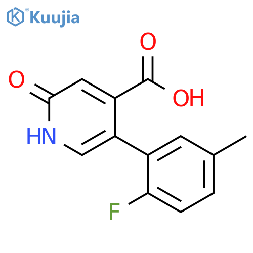 4-Pyridinecarboxylic acid, 5-(2-fluoro-5-methylphenyl)-1,2-dihydro-2-oxo- structure