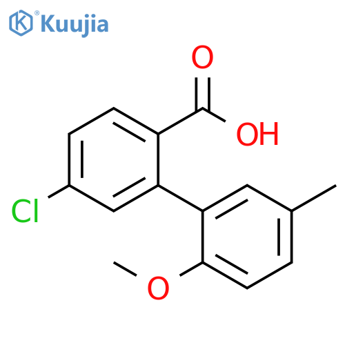 [1,1'-Biphenyl]-2-carboxylic acid, 5-chloro-2'-methoxy-5'-methyl- structure