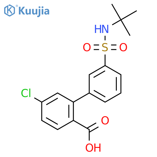 2-(3-t-Butylsulfamoylphenyl)-4-chlorobenzoic acid structure