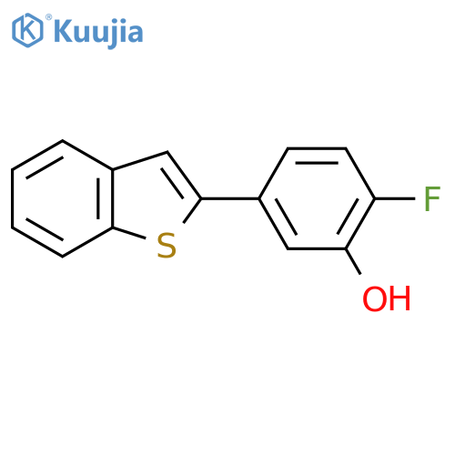 5-[Benzo(b)thiophen-2-yl]-2-fluorophenol structure
