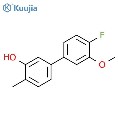 [1,1'-Biphenyl]-3-ol, 4'-fluoro-3'-methoxy-4-methyl- structure