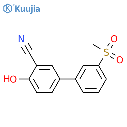 2-Cyano-4-(3-methylsulfonylphenyl)phenol structure