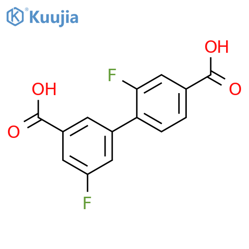 4-(3-Carboxy-5-fluorophenyl)-3-fluorobenzoic acid structure