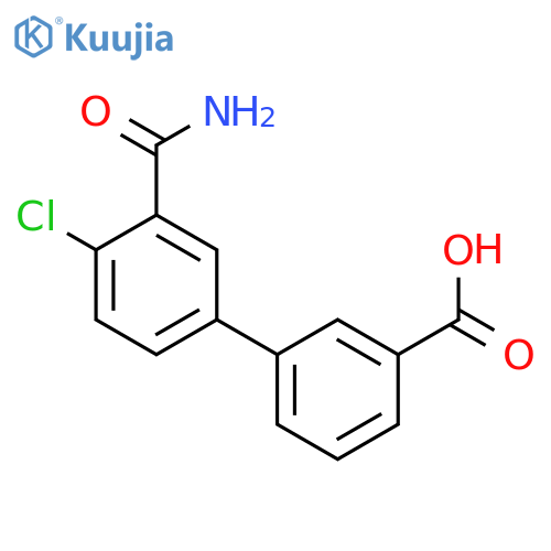 3-(3-Carbamoyl-4-chlorophenyl)benzoic acid structure