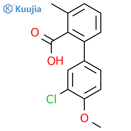 2-(3-Chloro-4-methoxyphenyl)-6-methylbenzoic acid structure