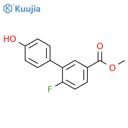 4-(2-Fluoro-5-methoxycarbonylphenyl)phenol structure
