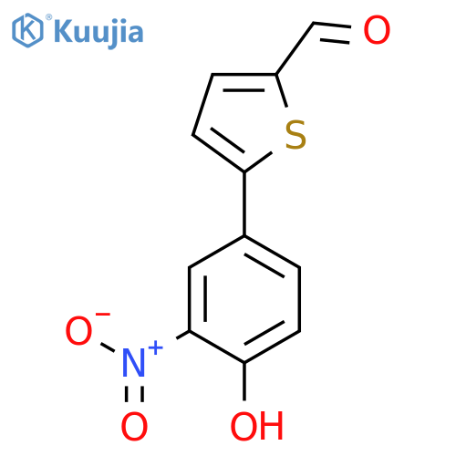 5-(4-Hydroxy-3-nitrophenyl)thiophene-2-carbaldehyde structure