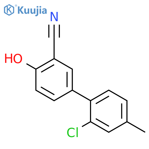 4-(2-Chloro-4-methylphenyl)-2-cyanophenol structure