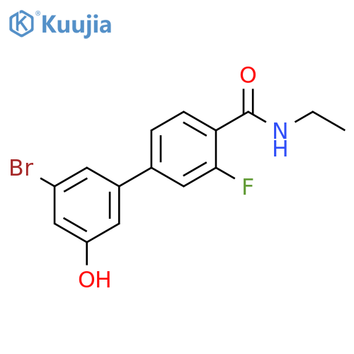 [1,1'-Biphenyl]-4-carboxamide, 3'-bromo-N-ethyl-3-fluoro-5'-hydroxy- structure