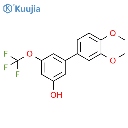 [1,1'-Biphenyl]-3-ol, 3',4'-dimethoxy-5-(trifluoromethoxy)- structure