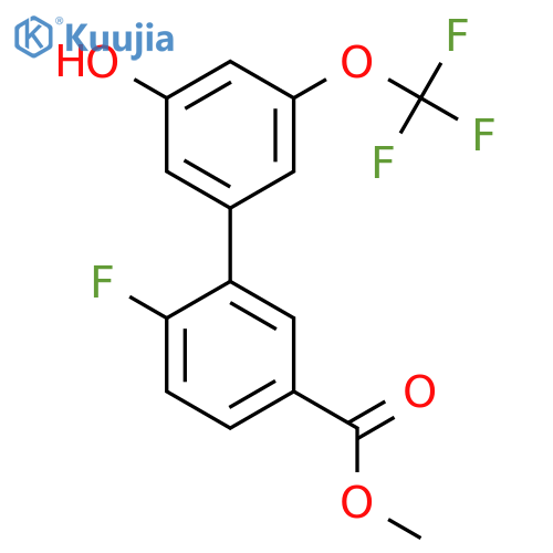 5-(2-Fluoro-5-methoxycarbonylphenyl)-3-trifluoromethoxyphenol structure