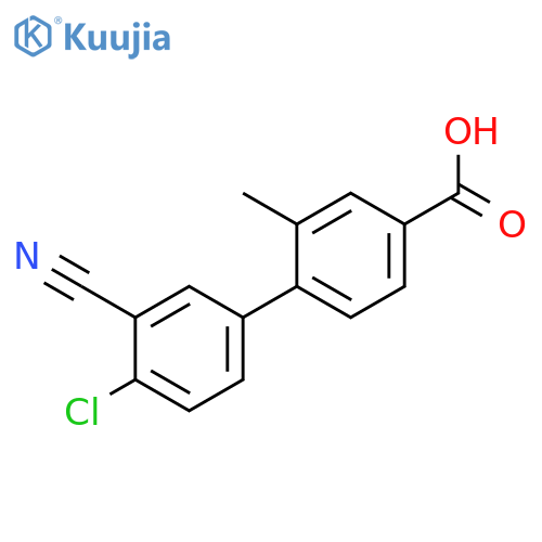 4-(4-Chloro-3-cyanophenyl)-3-methylbenzoic acid structure