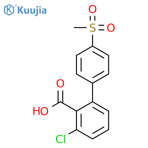 6-Chloro-2-(4-methylsulfonylphenyl)benzoic acid structure