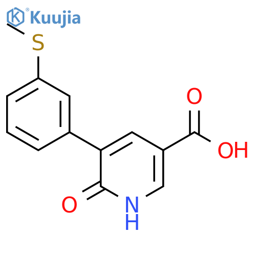 6-Hydroxy-5-(3-methylthiophenyl)nicotinic acid structure