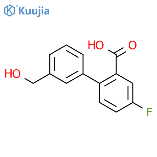 5-Fluoro-2-(3-hydroxymethylphenyl)benzoic acid structure