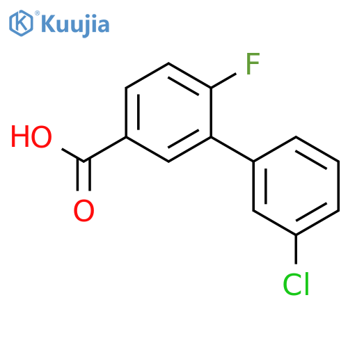 3-(3-Chlorophenyl)-4-fluorobenzoic acid structure