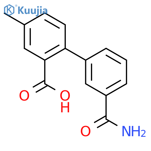 2-(3-carbamoylphenyl)-5-methylbenzoic Acid structure