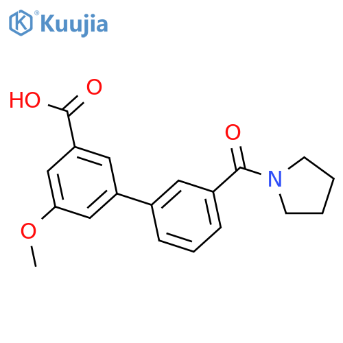 5-Methoxy-3-(3-pyrrolidinylcarbonylphenyl)benzoic acid structure