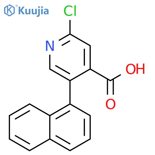 4-Pyridinecarboxylic acid, 2-chloro-5-(1-naphthalenyl)- structure
