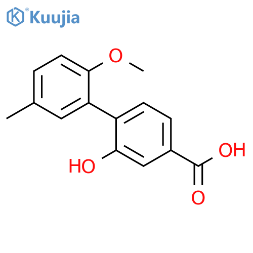 [1,1'-Biphenyl]-4-carboxylic acid, 2-hydroxy-2'-methoxy-5'-methyl- structure