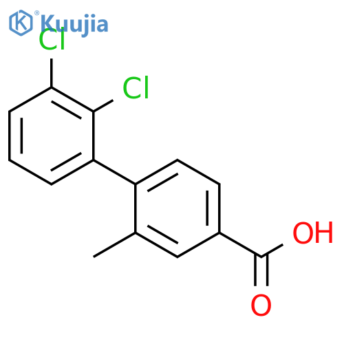 [1,1'-Biphenyl]-4-carboxylic acid, 2',3'-dichloro-2-methyl- structure