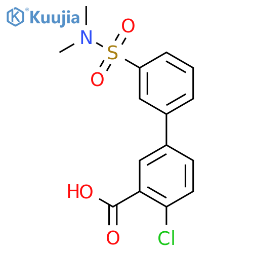2-Chloro-5-(3-N,N-dimethylsulfamoylphenyl)benzoic acid structure