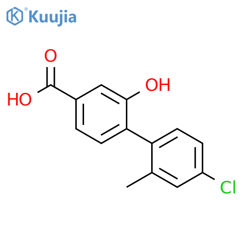 [1,1'-Biphenyl]-4-carboxylic acid, 4'-chloro-2-hydroxy-2'-methyl- structure