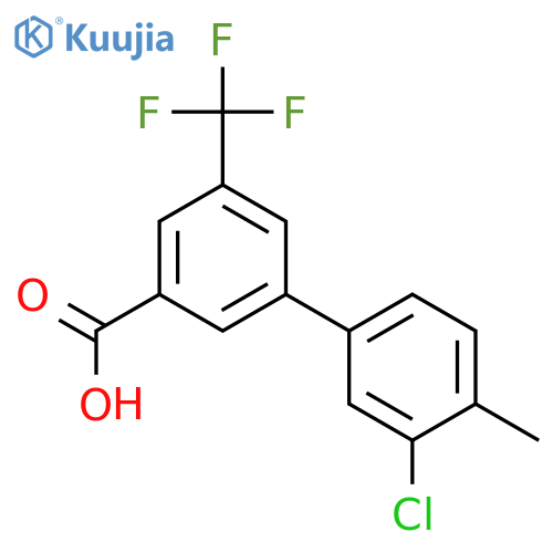 3-(3-Chloro-4-methylphenyl)-5-trifluoromethylbenzoic acid structure