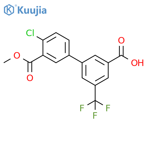 [1,1'-Biphenyl]-3,3'-dicarboxylic acid, 4-chloro-5'-(trifluoromethyl)-, 3-methyl ester structure