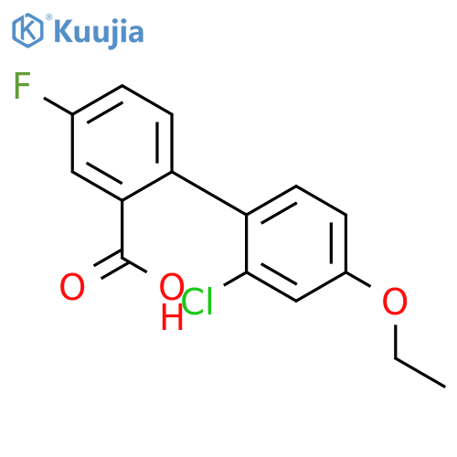 2-(2-Chloro-4-ethoxyphenyl)-5-fluorobenzoic acid structure