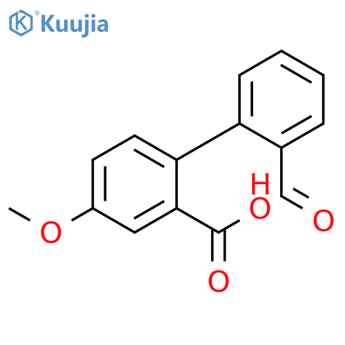 2-(2-Formylphenyl)-5-methoxybenzoic acid structure