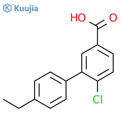 4-Chloro-3-(4-ethylphenyl)benzoic acid structure
