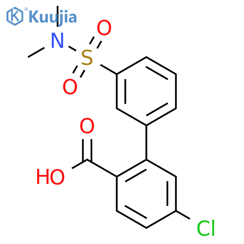 4-Chloro-2-[3-(dimethylsulfamoyl)phenyl]benzoic acid structure