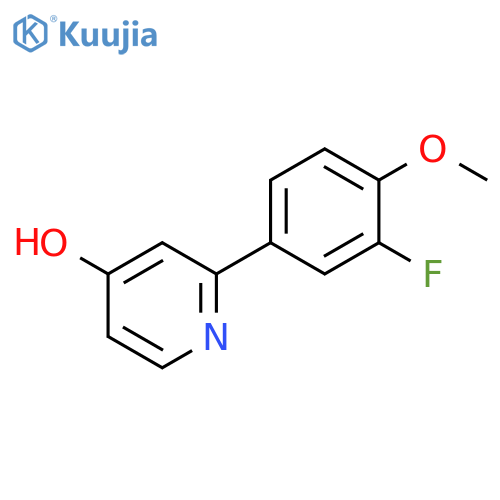 4-Pyridinol, 2-(3-fluoro-4-methoxyphenyl)- structure