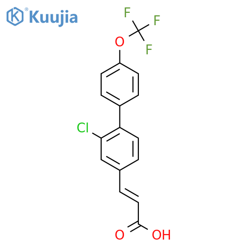 2-Chloro-4'-(trifluoromethoxy)biphenyl-4-acrylic acid structure