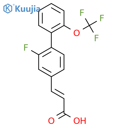 2-Fluoro-2'-(trifluoromethoxy)biphenyl-4-acrylic acid structure