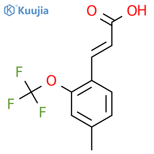 4-Methyl-2-(trifluoromethoxy)cinnamic acid structure