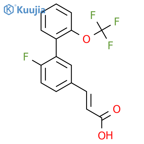 6-Fluoro-2'-(trifluoromethoxy)biphenyl-3-acrylic acid structure