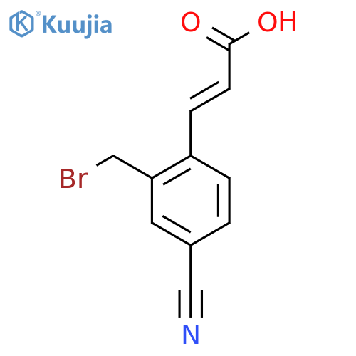 2-(Bromomethyl)-4-cyanocinnamic acid structure