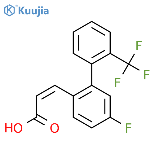 3-(5-Fluoro-2'-(trifluoromethyl)biphenyl-2-yl)-acrylic acid structure