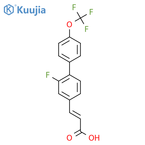 2-Fluoro-4'-(trifluoromethoxy)biphenyl-4-acrylic acid structure