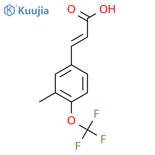 3-3-methyl-4-(trifluoromethoxy)phenylprop-2-enoic acid structure