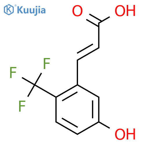 5-Hydroxy-2-(trifluoromethyl)cinnamic acid structure
