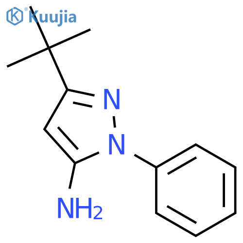 3-tert-butyl-1-phenyl-1H-pyrazol-5-amine structure